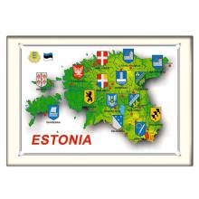 Plekist magnet nr.61Estonia -  maakonna vapid