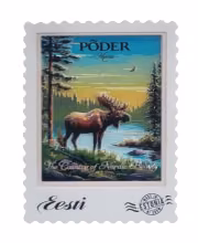 Magnet postmark Põder2