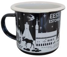 Plekist kruus Eesti must - valge